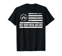 Heavy Metal Rock Music Musiker Band US Amerikanische Flagge Retro T-Shirt