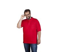 Heavy Poloshirt mit Brusttasche Plus Size Herren, Rot, 5XL
