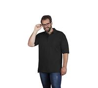 Heavy Poloshirt mit Brusttasche Plus Size Herren, Schwarz, 4XL