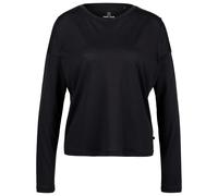 Heber Peak - Women's MerinoCool165 EvergreenHe. L/S - Merinoshirt, Gr. M, schwarz (Black)