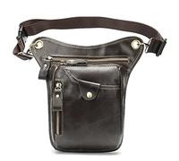 Hebetag Leather Waist Pack Drop Leg Bag for Men Women Belt Bumbag Multi-Purpose Motorcycle Bike Outdoor Sports Tactical Cycling Riding Hiking Camping Thigh Crossbody Shoulder Sling Bag Pouch
