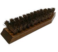 Hebold Schuhmacherei Große Schmutzbürste deluxe braun lackiert Kokosfasern natur braun mixed