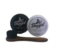 Hebold Schuhmacherei kleines Set mit Burgol Schuhwachs Schwarz, Farblos und gratis Cremebürste