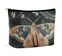 HEBVNJF Reise-Make-up-Tasche, tragbare Kosmetiktasche, blauer Pfau, Make-up-Aufbewahrungstasche für Damen/Mädchen, Wunderschöner Motten, Einheitsgröße