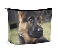 HEBVNJF Reise-Make-up-Tasche, tragbare Kosmetiktasche, Orange, Monarch-Schmetterlinge, Make-up-Aufbewahrungstasche für Damen/Mädchen, Deutscher Schäferhund, Einheitsgröße