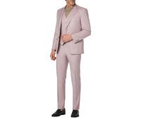 HECHTER PARIS Anzug Herren M odern Fit V-Ausschnitt rosa, 56