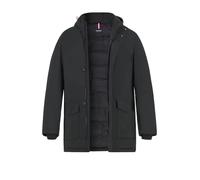 HECHTER PARIS Daunenparka Herren Stehkragen Mikrofaser schwarz, 50 (M)