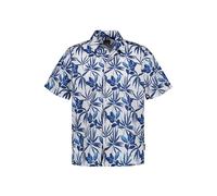 HECHTER PARIS Kurzarmhemd Herren Regular Fit Kurzarm Baumwolle blau, L