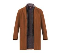 HECHTER PARIS Mantel Herren Reverskragen Wolle braun, 58 (3XL)