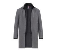 HECHTER PARIS Mantel Herren Reverskragen Wolle grau, 50 (M)