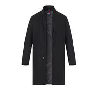 HECHTER PARIS Mantel Herren Stehkragen Wolle schwarz, 48 (S)