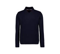 HECHTER PARIS Pullover Herren Regular Fit Schurwolle blau, M