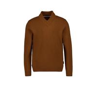 HECHTER PARIS Pullover Herren Regular Fit Schurwolle braun, XXL