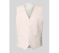 HECHTER PARIS Regular Fit Weste mit Viskose-Anteil in Offwhite, Größe 52