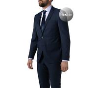 HECHTER PARIS Sakko Herren Regular Fit Reverskragen Schurwoll-Stretch blau, 28