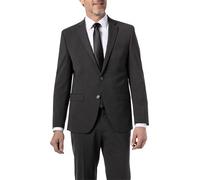 HECHTER PARIS Sakko Herren Slim Fit Reverskragen Schurwoll-Stretch grau, 102