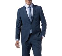 HECHTER PARIS Sakko Herren Slim Fit Reverskragen Schurwoll-Stretch blau, 58