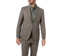 HECHTER PARIS Sakko Herren Slim Fit Reverskragen Schurwoll-Stretch braun, 48