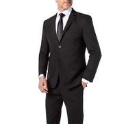 HECHTER PARIS Sakko Herren Slim Fit Reverskragen Schurwoll-Stretch schwarz, 28