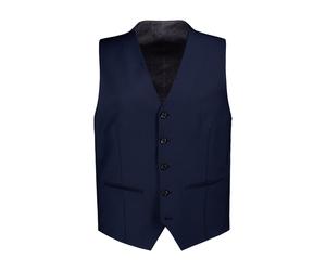 HECHTER PARIS Weste Herren Slim Fit V-Ausschnitt Schurwoll-Stretch blau, 98
