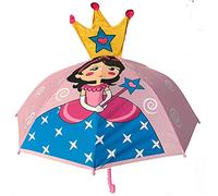 HECKBO 3D Kinder Regenschirm Stockschirm verschiedene Motive - Umbrella Jungen Mädchen - Kindergarten und Schule Zubehör- zur Einschulung für die Schultüte als kleine Aufmerksamkeit
