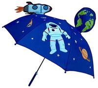 HECKBO 3D Kinder Regenschirm Stockschirm verschiedene Motive - Umbrella Jungen Mädchen - Kindergarten und Schule Zubehör- zur Einschulung für die Schultüte als kleine Aufmerksamkeit