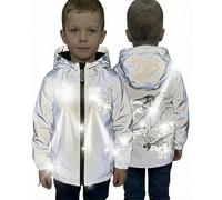 HECKBO Kinder Dinosaurier Dino Regenjacke Windjacke aus Reflektoren Material Jacke Jungen - 4 Jahre - wasserdicht & winddicht