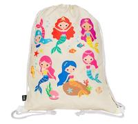 HECKBO Kinder Turnbeutel - Meerjungfrau - 40x32cm - Sportkleidung Trinkflasche - Kindergarten, Schule, Stoffbeutel Kita - Rucksack, Tasche, Sportrucksack, Sportbeutel Junge Mädchen