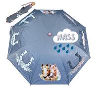 HECKBO Magic & Reflektor Mädchen Regenschirm - Pferd - wechselt bei Regen die Farbe - 360° Sichtbarkeit im Straßenverkehr - Faltregenschirm: passt in jeden Schulranzen