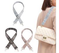 HEDMON 3 Stück Taschengurte Zum Wechseln,Verstellbar Schultergurt für Taschen Breiter Taschengurt 3.8cm Schulterriemen mit Karabiner für Crossbody bag Gurt Schultertaschen Taschen Handtaschen