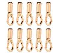 HEEPDD Kordel-Endkappen, Glockenförmige Haken- und Schnapp-Terrassenbeschläge aus Zinklegierung für die Schmuckherstellung, Einfache Installation mit 10 Sets für Taschen und Zubehör (GOLD)