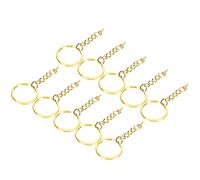 HEEPDD Schlüsselanhänger-Set, Legierung, Zubehör für Schlüsselanhänger mit Schraubösennadel für DIY-Handwerk, Handyanhänger und Taschen, 10 Stück (φ28mm【10 Stück】)