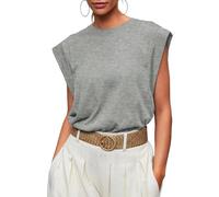 Heersan Tank Top Damen Sommer Ärmellose Oberteile mit Rundhals Leicht Lässiges Blusentop Basic Tops T Shirt