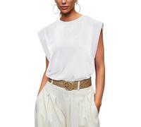 Heersan Tank Top Damen Sommer Ärmellose Oberteile mit Rundhals Leicht Lässiges Blusentop Basic Tops T Shirt