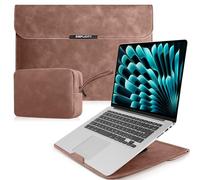 HeeYeal 13-14 Zoll Laptop Sleeve Laptophülle für MacBook Pro 13" 14" M5/M4/M3/M2/M1 Pro/Max 2026-2008, MacBook Air 13" 13,6" M5/M4/M3/M2/M1, mit Standfunktion PU Leder Laptoptasche für HP Surface-Rosa