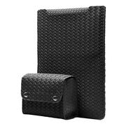 HeeYeal 13,3-14 Zoll Laptop Sleeve Laptophülle für MacBook Pro 14" M5/M4/M3/M2/M1 Pro/Max 2026-2021, MacBook Air/Pro 13", PU Leder Weben Laptoptasche für HP Dell Lenovo Surface Laptop-Schwarz