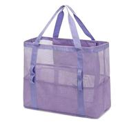 HEFEI XUJIE DIANPU Große Strandtasche Netztasche für Sandspielzeug TragbareMesh Strandspielzeug Tasche Sandspielzeug Netztasche mit Großer Kapazität Geeignet für Pool, Strand, Reisen