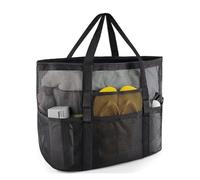 HEFEI XUJIE DIANPU Große Strandtasche Netztasche für Sandspielzeug TragbareMesh Strandspielzeug Tasche Sandspielzeug Netztasche mit Großer Kapazität Geeignet für Pool, Strand, Reisen