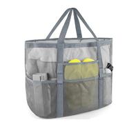 HEFEI XUJIE DIANPU Große Strandtasche Netztasche für Sandspielzeug TragbareMesh Strandspielzeug Tasche Sandspielzeug Netztasche mit Großer Kapazität Geeignet für Pool, Strand, Reisen