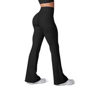 HEGALY Damen Umstands-Leggings über dem Bauch - lässige Schwangerschafts-Yogahose mit Taschen, butterweich