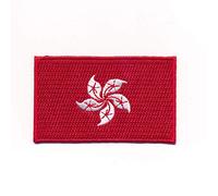 hegibaer 30 x 20 mm Hongkong China Flagge Flag Peking Patch Aufbügler Aufnäher 1159 Mini