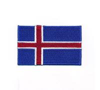 hegibaer 30 x 20 mm Island Iceland Reykjavík Europa Flagge Flag Aufnäher Aufbügler 0965 Mini