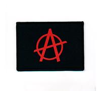 hegibaer 50 x 37 mm Anarchy Anarchie Flagge Flag Emblem Patch Aufnäher Aufbügler 0857 A
