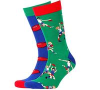 Hehimin Men's Funny Novelty Socks,Colorful Cotton Novelty Casual Happy Fun Socks (Rugby)