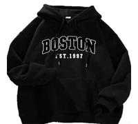 HEIBTENY Kapuzen-Sweatshirt aus Polyester-Fleece, weicher, warmer Stoff | Klassische Unisex-Passform, gedrucktes Muster, moderate Elastizität, normale Länge, weiches Polyestergewebe