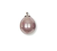 HEIDE HEINZENDORFF Einhängerpaar Barocktropfen Perle Rose Medium, 11 x 16 mm, Silber