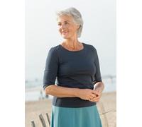 Heidekönigin 3/4-Arm Shirt Basic blau XS