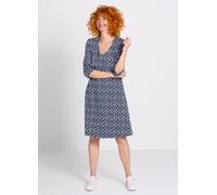 Heidekönigin Jersey Kleid m. V-Ausschnitt dark denim S