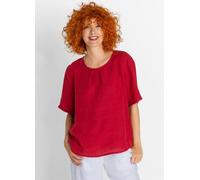 Heidekönigin Leinen Blusenshirt rot XXL