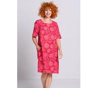 Heidekönigin Leinenkleid kurzarm rot (lachs) XL